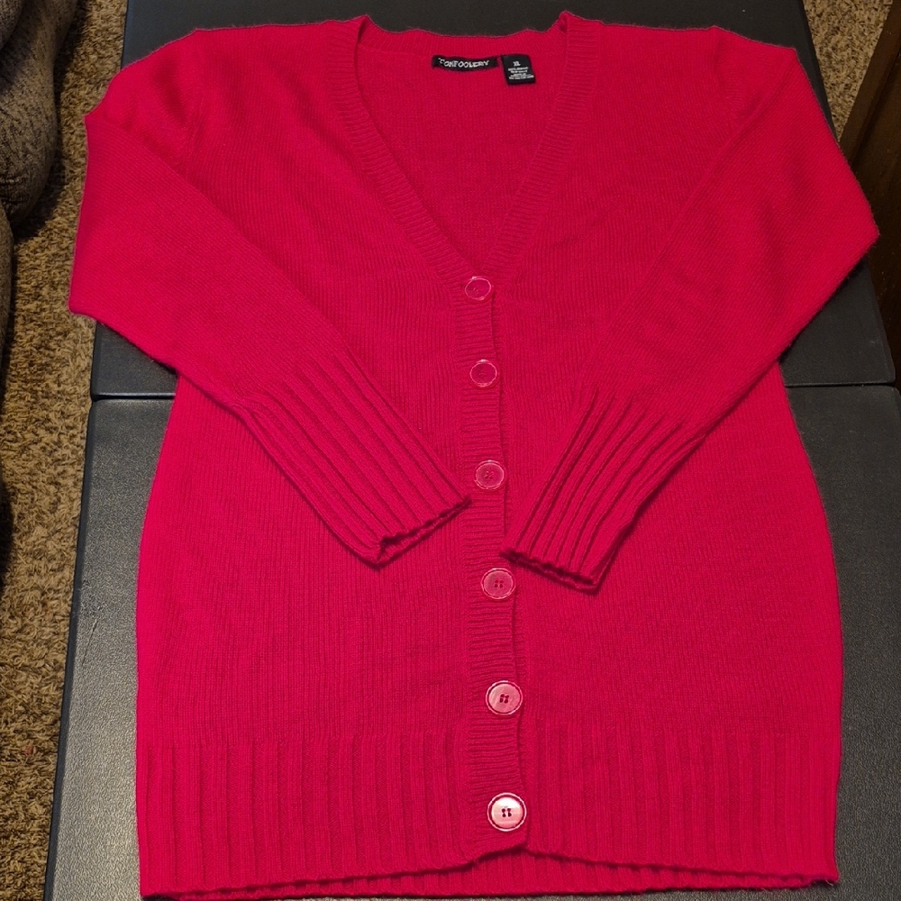 Vibrant Pink Women's Cardigan Sweater